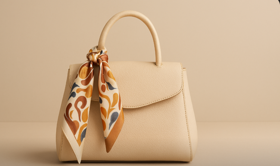 Le foulard sur sac : le détail chic qui fait toute la différence en 2025