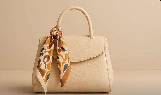 Le foulard sur sac : le détail chic qui fait toute la différence en 2025