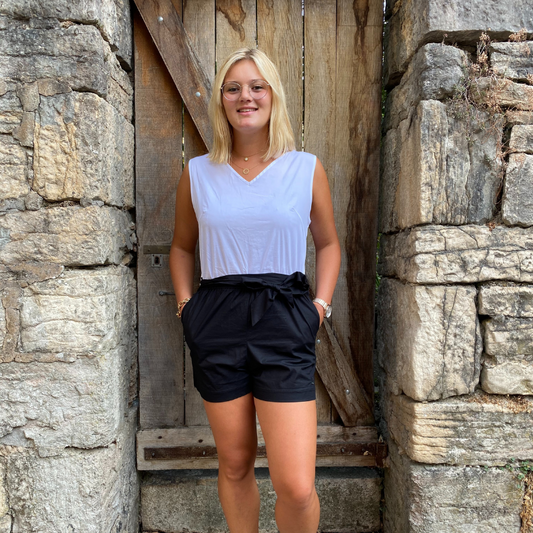 Ludis Combishort Femme Blanc et Noir