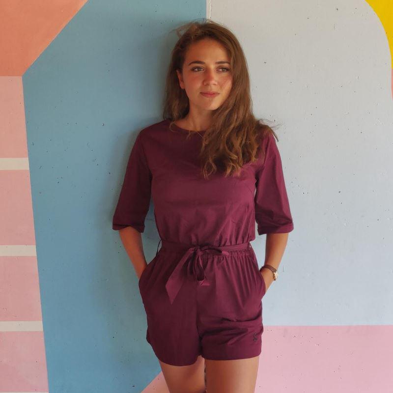 Combishort Femme Rouge Grenade