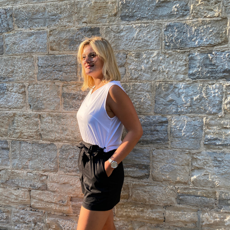 Combishort Femme Noir et Blanc