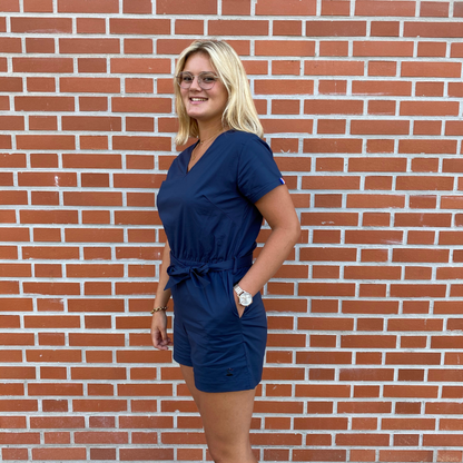 Combishort Femme Bleu Marine
